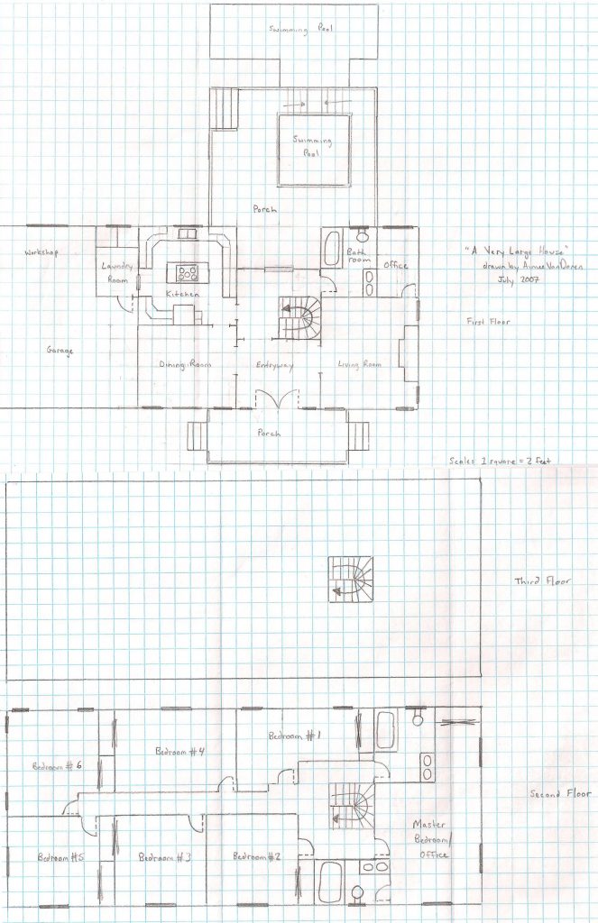 Hand Drawn Large Floor Plan