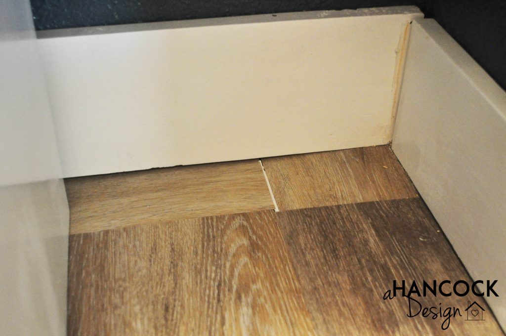 Pantry luxury vinyl plank patching