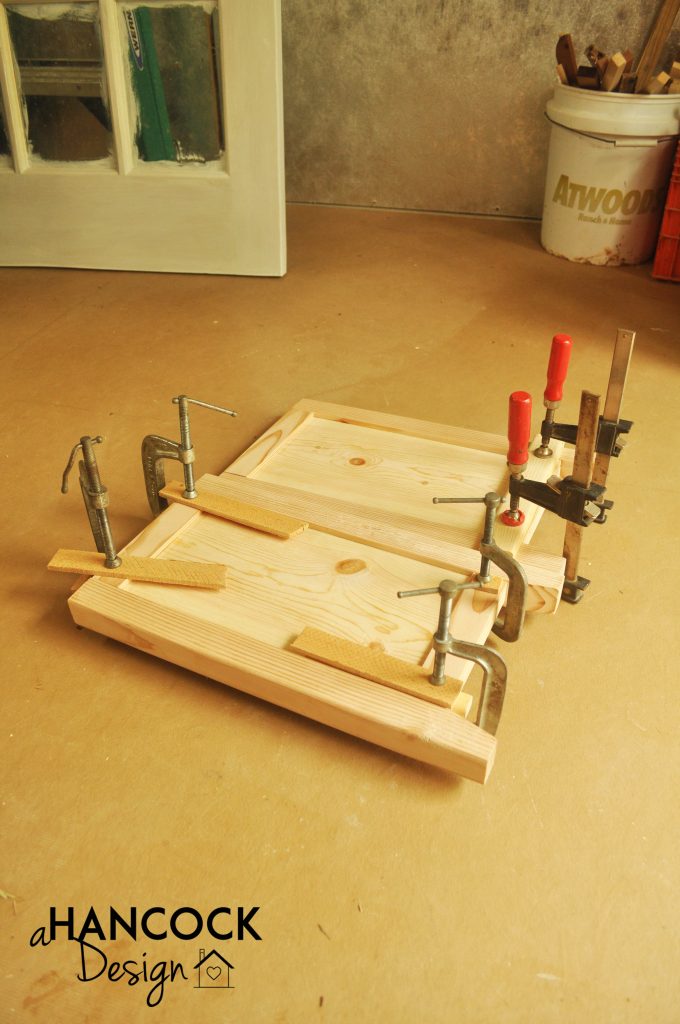 DIY custom footboard clamping ends together