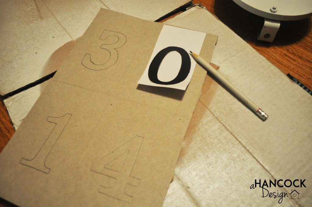 DIY number stencils