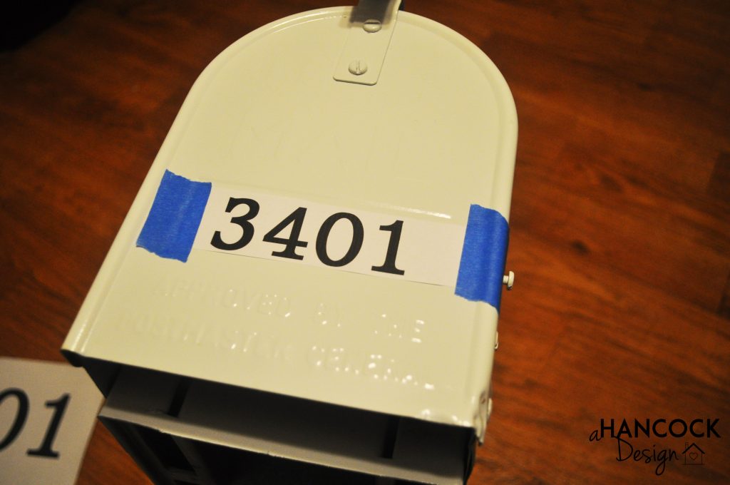 Mailbox DIY stencil numbers