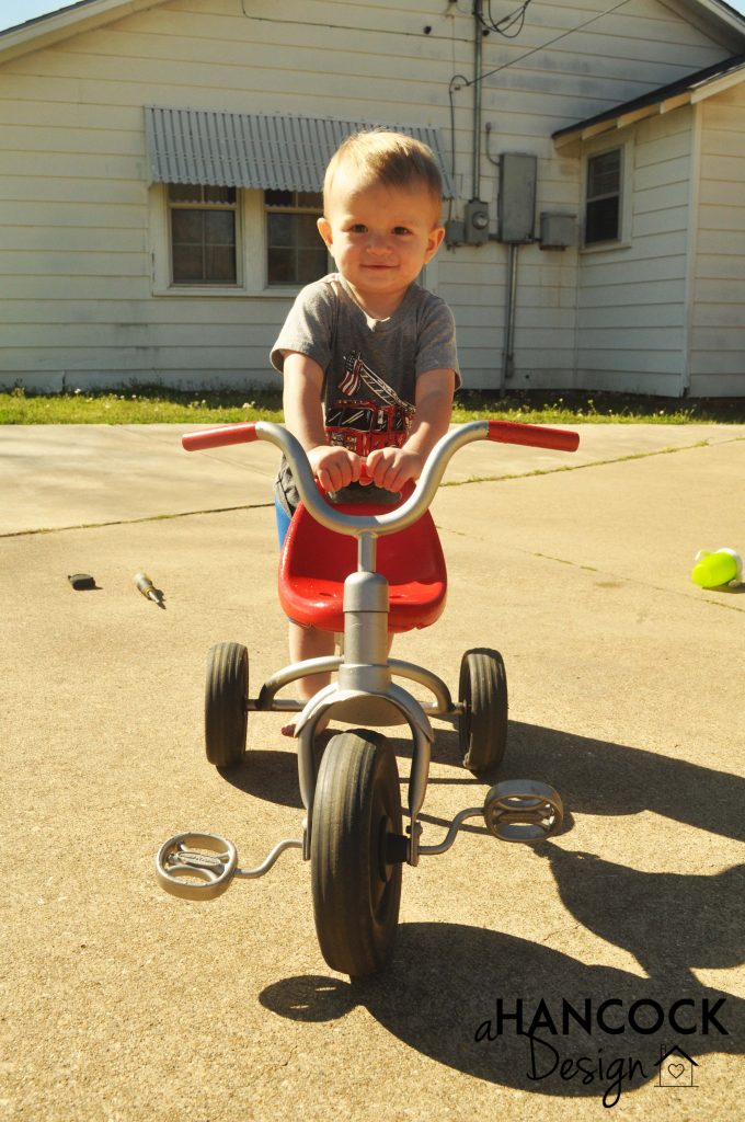 Old tricycle gets repainted